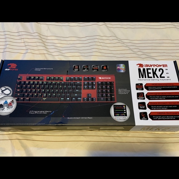 ibuypower Gaming keyboard color black & red - Picture 1 of 4
